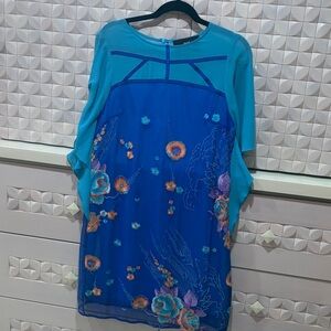 Vibrant Floral Long Sleeve Dress